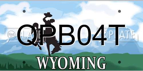 QPB04T Wyoming License Plate