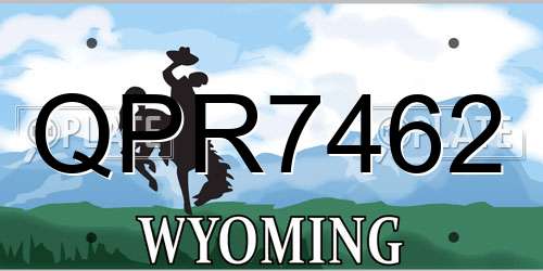 QPR7462 Wyoming License Plate