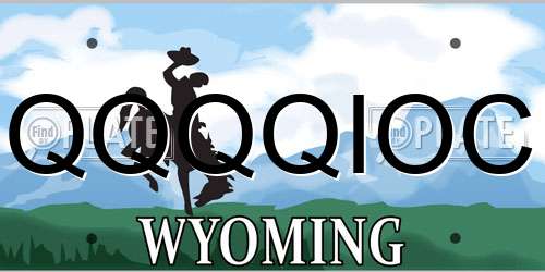 QQQQIOC Wyoming License Plate