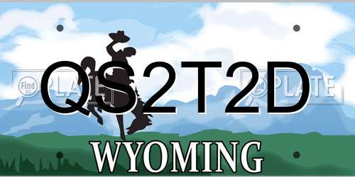 QS2T2D Wyoming License Plate
