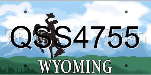QSS4755 Wyoming License Plate