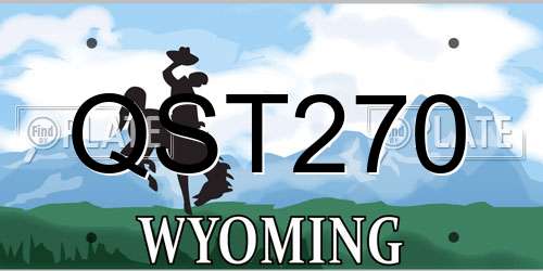 QST270 Wyoming License Plate