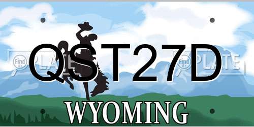 QST27D Wyoming License Plate