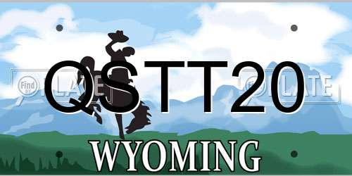 QSTT20 Wyoming License Plate