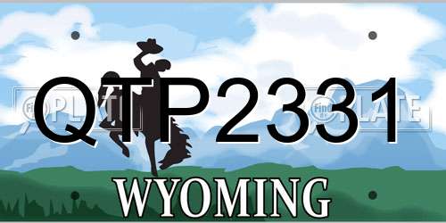 QTP2331 Wyoming License Plate