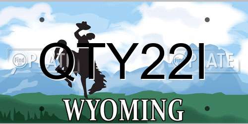 QTY22I Wyoming License Plate