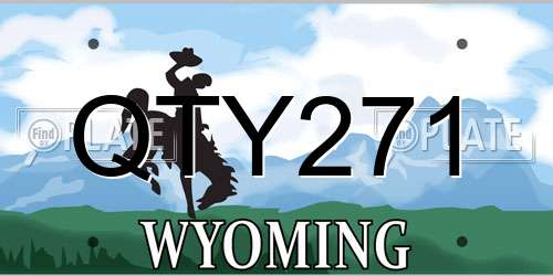 QTY271 Wyoming License Plate