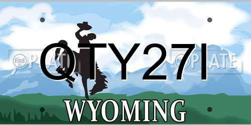 QTY27I Wyoming License Plate
