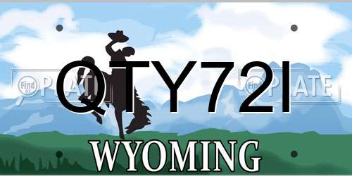 QTY72I Wyoming License Plate