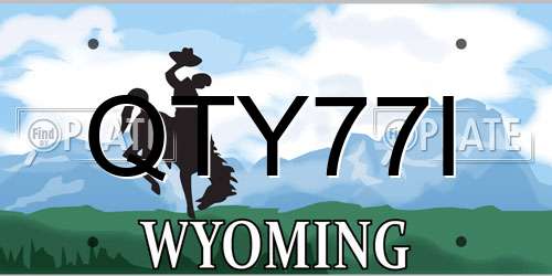 QTY77I Wyoming License Plate