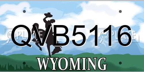 QVB5116 Wyoming License Plate