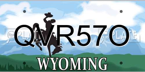 QVR57O Wyoming License Plate