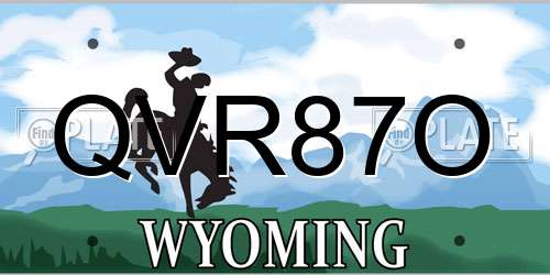 QVR87O Wyoming License Plate