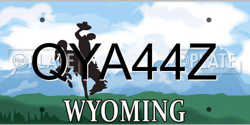 QYA44Z Wyoming License Plate