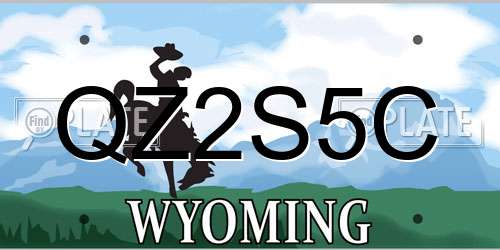 QZ2S5C Wyoming License Plate