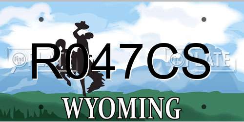 R047CS Wyoming License Plate