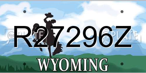 R27296Z Wyoming License Plate