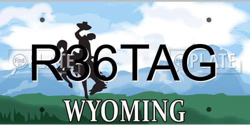 R36TAG Wyoming License Plate