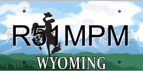 R51MPM Wyoming License Plate