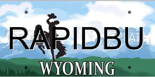 RAPIDBU Wyoming License Plate