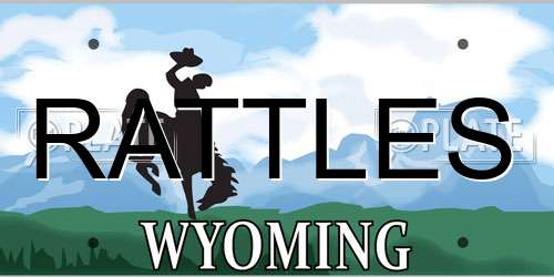 RATTLES Wyoming License Plate