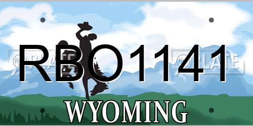 RBO1141 Wyoming License Plate