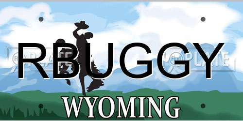 RBUGGY Wyoming License Plate