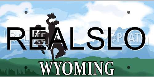 REALSLO Wyoming License Plate