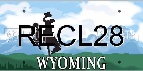 RECL28 Wyoming License Plate