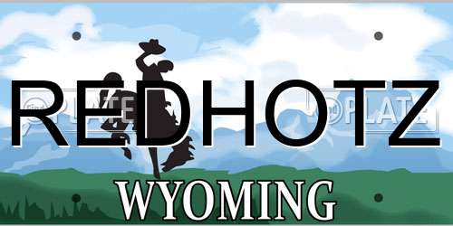 REDHOTZ Wyoming License Plate