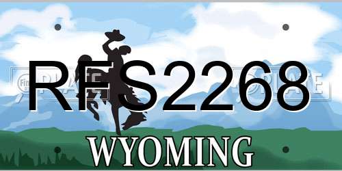 RFS2268 Wyoming License Plate