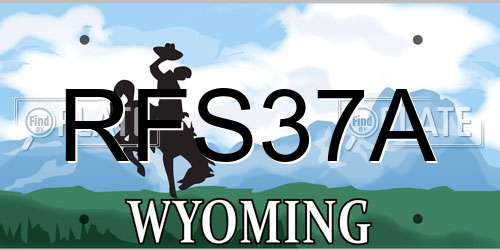 RFS37A Wyoming License Plate