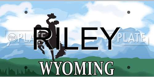 RILEY Wyoming License Plate