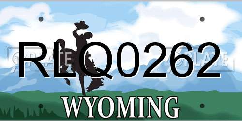 RLQ0262 Wyoming License Plate