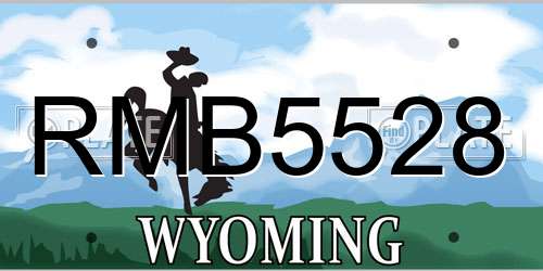 RMB5528 Wyoming License Plate