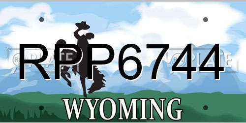 RPP6744 Wyoming License Plate