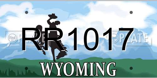 RR1017 Wyoming License Plate