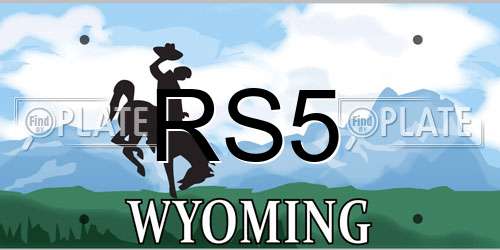 RS5 Wyoming License Plate