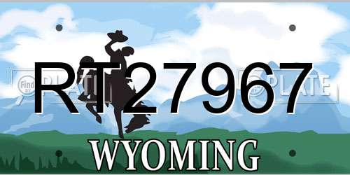 RT27967 Wyoming License Plate