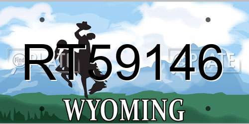 RT59146 Wyoming License Plate