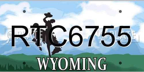 RTC6755 Wyoming License Plate