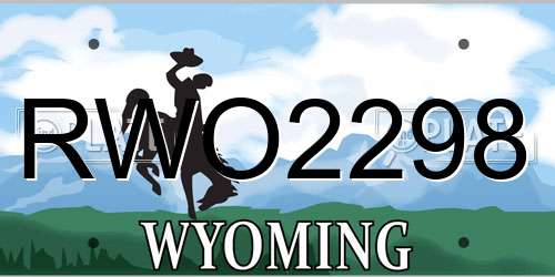 RWO2298 Wyoming License Plate