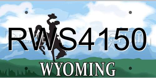 RWS4150 Wyoming License Plate