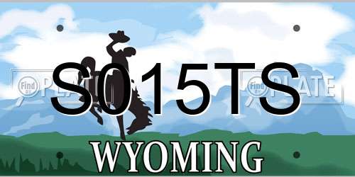 S015TS Wyoming License Plate
