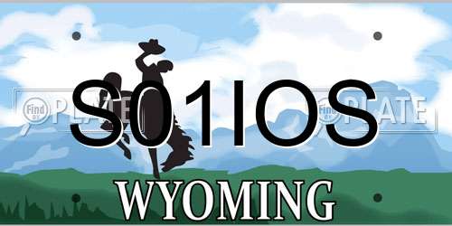 S01IOS Wyoming License Plate