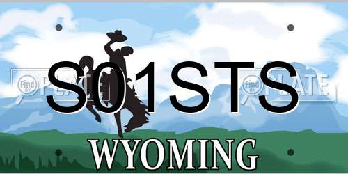 S01STS Wyoming License Plate