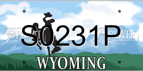 S0231P Wyoming License Plate