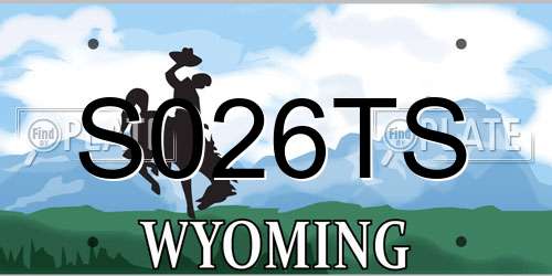S026TS Wyoming License Plate