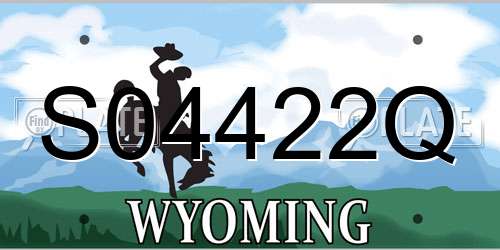 S04422Q Wyoming License Plate