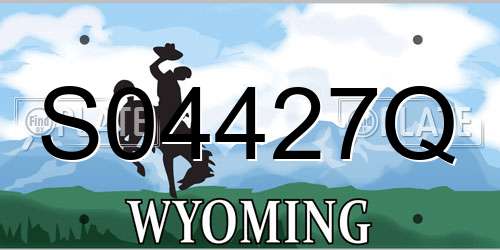 S04427Q Wyoming License Plate